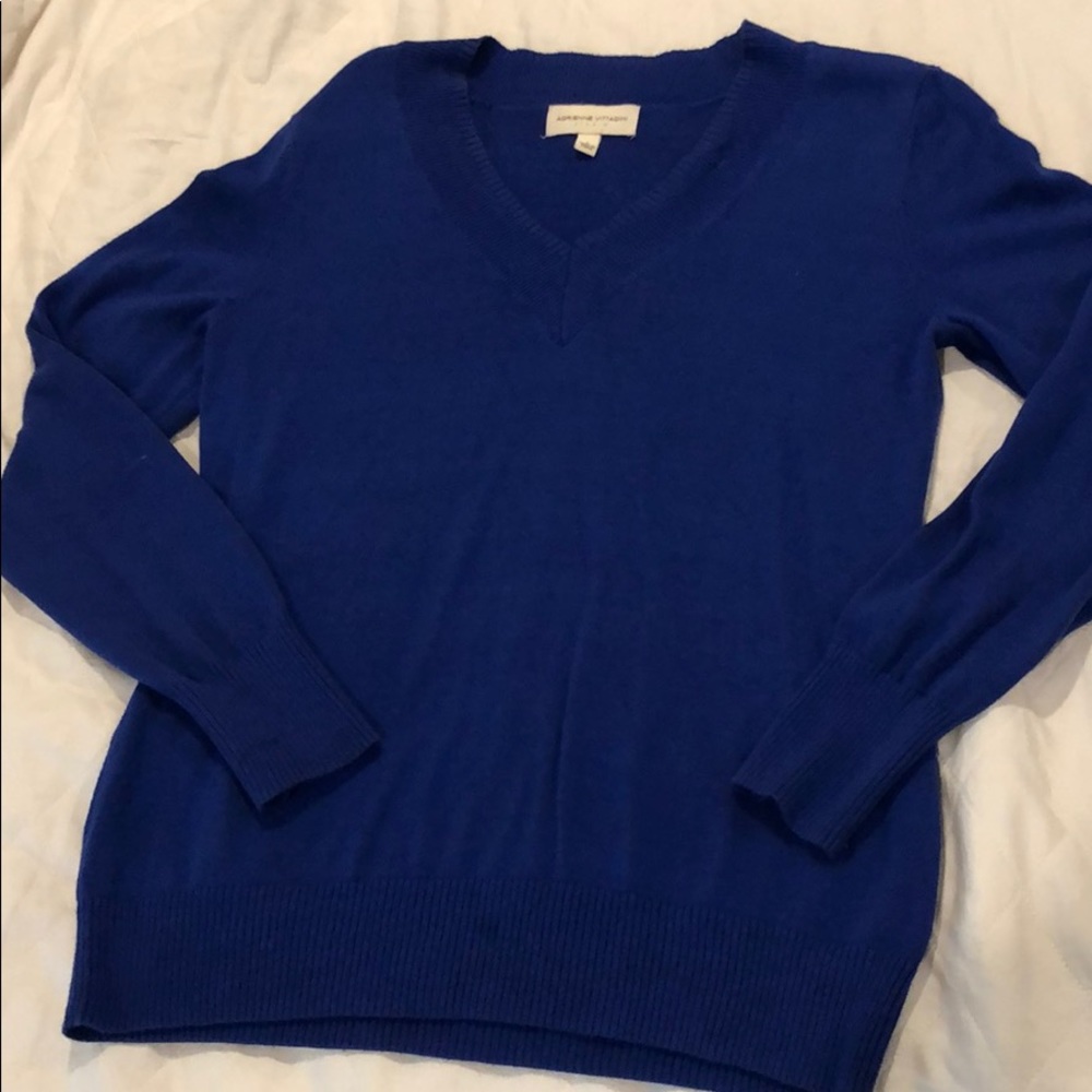 Adrienne Vittadini Royal blue V neck sweater